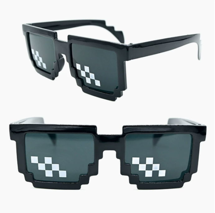 PIXEL VIBES: Mosaic Sunglasses for Retro-Future Swag!