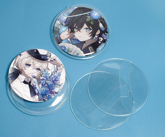 Clear PVC Badge Protector Sleeve – Round Pin Cover
