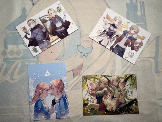League of Legends & The Legend of Zelda Postcard Series Lux Ezreal link