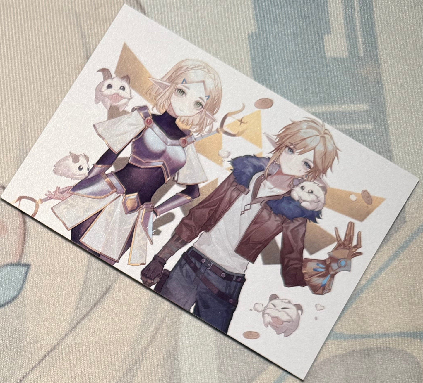 League of Legends & The Legend of Zelda Postcard Series Lux Ezreal link