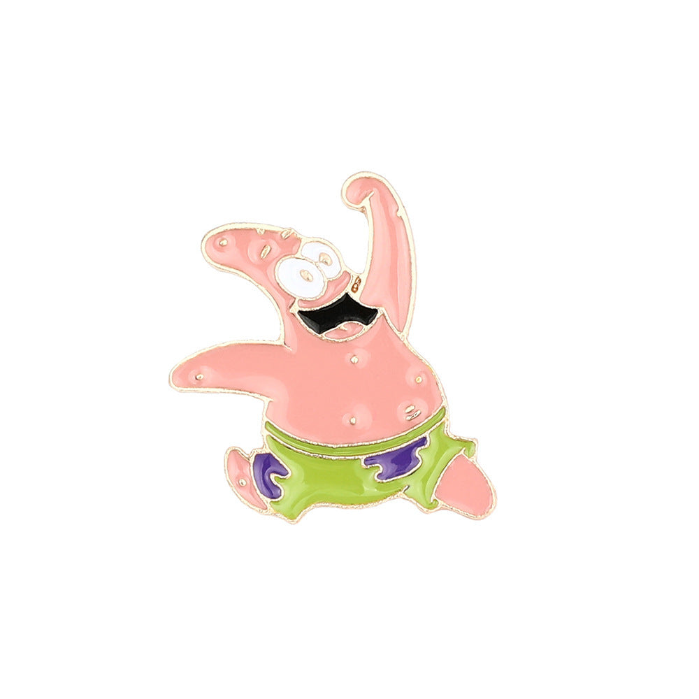 SpongeBob SquarePants Patrick Star Funny Happy Pin - Lapel Pin for Bags and Clothing Accessories