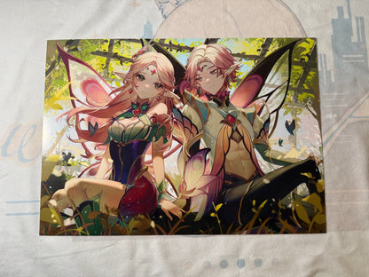 League of Legends Original Fan Art Poster Featuring Ezreal, Lux, and Syndra