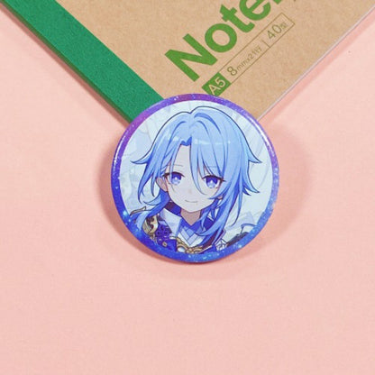 Genshin Impact Pin Badge - Anime Merchandise Badge with Plastic Brooch and Backpack Pendant