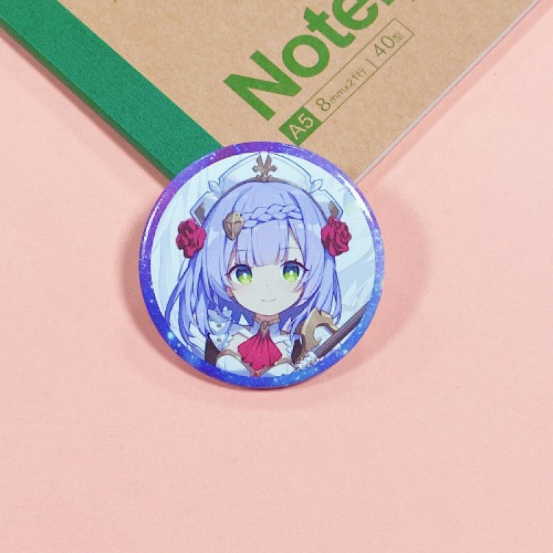 Genshin Impact Pin Badge - Anime Merchandise Badge with Plastic Brooch and Backpack Pendant