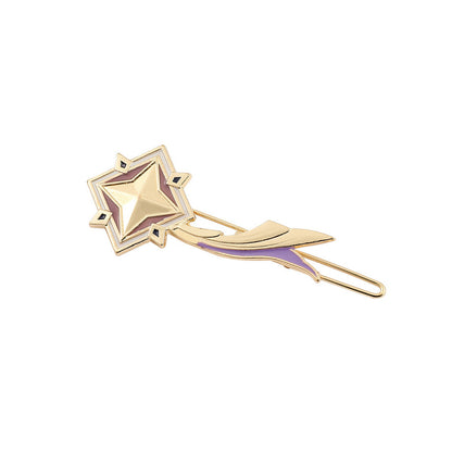 Genshin Impact Hair Clip - Seven Elemental Stones, Cartoon Characters Venti, Keqing, Hu Tao, Raiden Shogun Hairpin Accessories