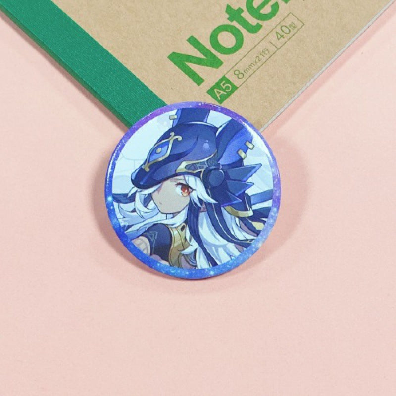 Genshin Impact Pin Badge - Anime Merchandise Badge with Plastic Brooch and Backpack Pendant