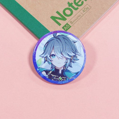 Genshin Impact Pin Badge - Anime Merchandise Badge with Plastic Brooch and Backpack Pendant