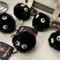 Anime Studio Ghibli Spirited Away Soot Sprite Figurine Keychain - Black Coal Sprite Charm