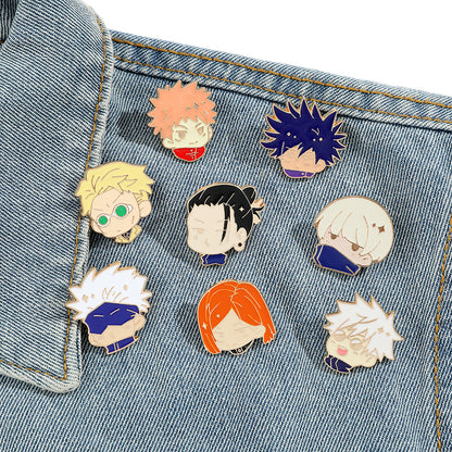 Jujutsu Kaisen Anime Q-Version Pin - Commemorative Badge, Character Clothing Accessory, Lapel Pin