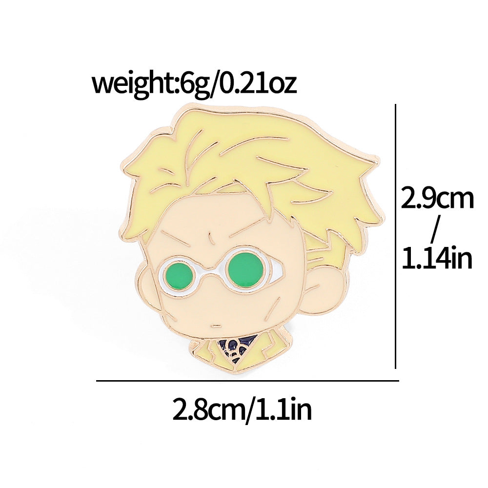 Jujutsu Kaisen Anime Q-Version Pin - Commemorative Badge, Character Clothing Accessory, Lapel Pin