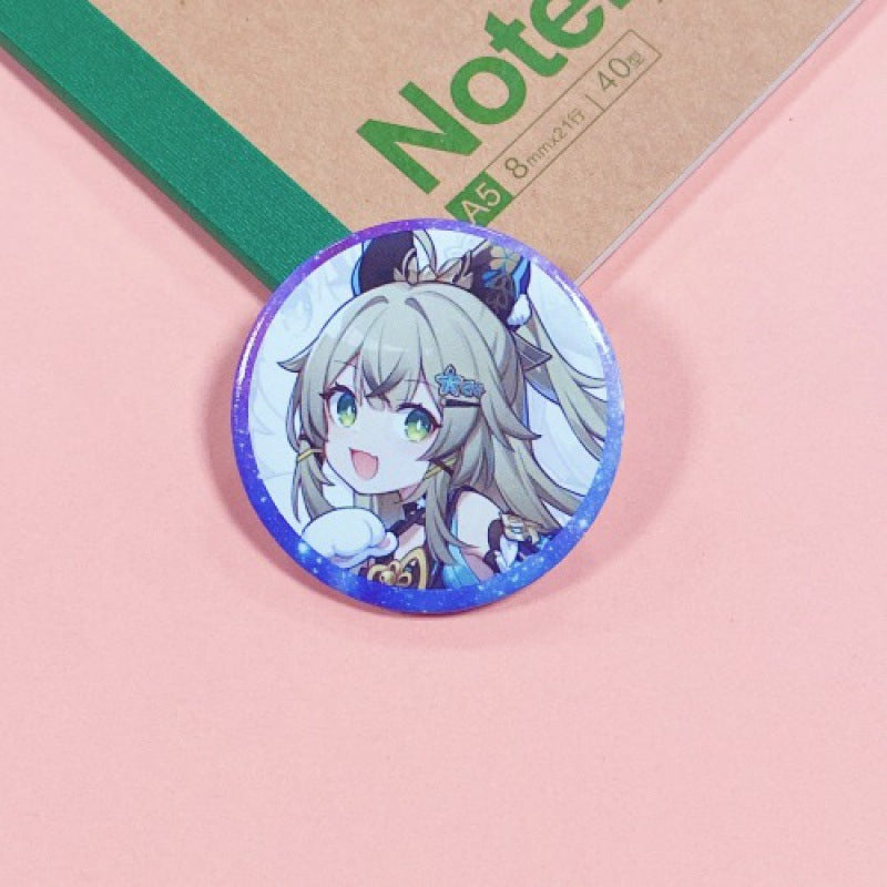 Genshin Impact Pin Badge - Anime Merchandise Badge with Plastic Brooch and Backpack Pendant