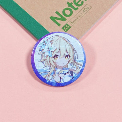 Genshin Impact Pin Badge - Anime Merchandise Badge with Plastic Brooch and Backpack Pendant