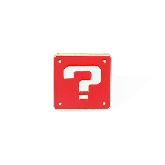 Mario Question Block Alloy Badge Pin